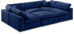 Comfy 119" Velvet Upholstered 6pc. Modular Sectional - Image 3