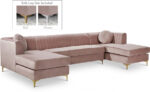Graham 132" Velvet Upholstered 3pc. Sectional - Image 3