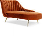 Margo Velvet Upholstered Chaise Lounge - Image 4