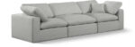 Comfy 119" Linen Textured Fabric Upholstered 3pc. Modular Sofa - Image 2