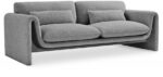 Stylus 86" Boucle Fabric Upholstered Sofa - Image 2