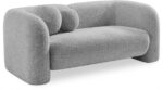 Emory 66" Boucle Fabric Upholstered Loveseat - Image 2