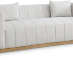 Lucia 90.5" Linen Textured Fabric Upholstered Sofa