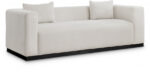 Alfie 90.5" Linen Textured Fabric Upholstered Sofa - Image 3