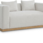 Alfie 67" Linen Textured Fabric Upholstered Loveseat