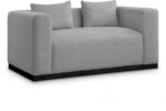 Alfie 67" Linen Textured Fabric Upholstered Loveseat - Image 2