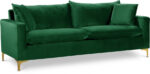 Naomi 81.5" Velvet Upholstered Sofa - Image 5
