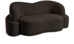 Principessa 68" Boucle Fabric Upholstered Loveseat - Image 3