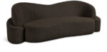 Principessa 90" Boucle Fabric Upholstered Sofa - Image 3