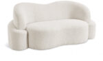 Principessa 68" Boucle Fabric Upholstered Loveseat - Image 2