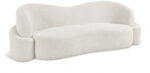 Principessa 90" Boucle Fabric Upholstered Sofa - Image 2