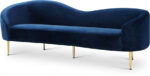Ritz 85.5" Velvet Upholstered Sofa - Image 2