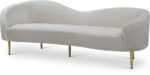 Ritz 85.5" Velvet Upholstered Sofa - Image 3