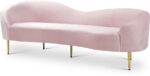 Ritz 85.5" Velvet Upholstered Sofa - Image 4