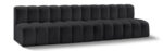 Arc 119" Vegan Leather Upholstered 4pc. Modular Sectional