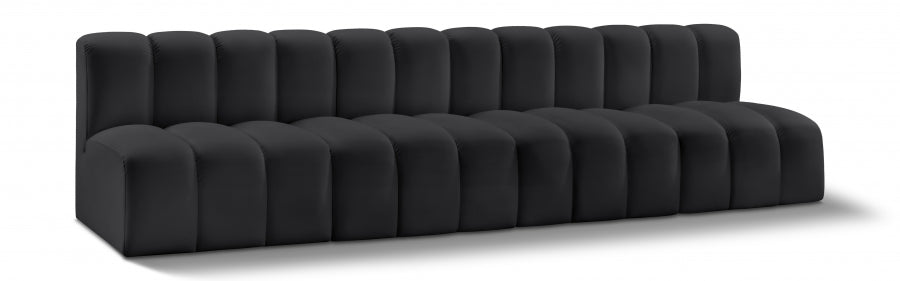 28036.jpg Arc 119" Vegan Leather Upholstered 4pc. Modular Sectional - Image 1