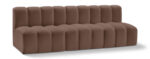 Arc 89.5" Vegan Leather Upholstered 3pc. Modular Sectional - Image 4