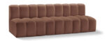 Arc 89.5" Vegan Leather Upholstered 3pc. Modular Sectional - Image 2