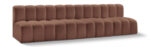 Arc 119" Vegan Leather Upholstered 4pc. Modular Sectional - Image 2