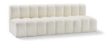 Arc 89.5" Vegan Leather Upholstered 3pc. Modular Sectional - Image 3