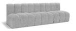 Arc 89.5" Boucle Fabric Upholstered 3pc. Modular Sectional - Image 2