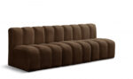 Arc 89.5" Velvet Upholstered 3pc. Modular Sectional - Image 5
