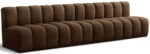 Arc 119" Velvet Upholstered 4pc. Modular Sectional - Image 6