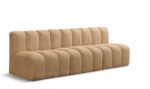 Arc 89.5" Velvet Upholstered 3pc. Modular Sectional - Image 4