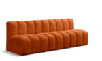 Arc 89.5" Velvet Upholstered 3pc. Modular Sectional - Image 2