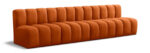 Arc 119" Velvet Upholstered 4pc. Modular Sectional - Image 3
