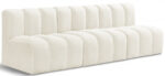 Arc 89.5" Velvet Upholstered 3pc. Modular Sectional - Image 3