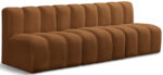 Arc 89.5" Velvet Upholstered 3pc. Modular Sectional - Image 6