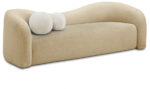 Kali 86" Faux Shearling Teddy Fabric Upholstered Sofa - Image 2
