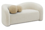 Kali 62" Faux Shearling Teddy Fabric Upholstered Loveseat - Image 3