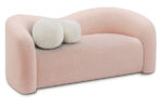 Kali 62" Faux Shearling Teddy Fabric Upholstered Loveseat - Image 4