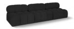 Ames 102" Boucle Fabric Upholstered 3pc. Armless Modular Sofa