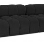 Ames 136" Boucle Fabric Upholstered 4pc. Armless Modular Sofa