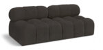 Ames 68" Boucle Fabric Upholstered 2pc. Armless Modular Loveseat - Image 5
