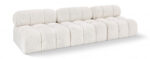 Ames 102" Boucle Fabric Upholstered 3pc. Armless Modular Sofa - Image 4