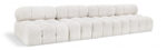 Ames 136" Boucle Fabric Upholstered 4pc. Armless Modular Sofa - Image 4