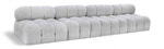 Ames 136" Boucle Fabric Upholstered 4pc. Armless Modular Sofa - Image 2