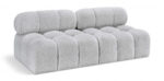 Ames 68" Boucle Fabric Upholstered 2pc. Armless Modular Loveseat - Image 2