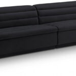 Cascade 118" Velvet Upholstered Fabric Upholstered Sofa