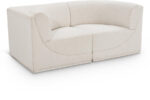 Ollie 68" Boucle Fabric Upholstered 2pc. Modular Loveseat - Image 4