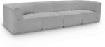 Ollie 128" Boucle Fabric Upholstered 4pc. Modular Sofa - Image 2