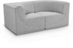 Ollie 68" Boucle Fabric Upholstered 2pc. Modular Loveseat - Image 2