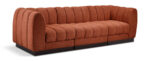 Quinn 101" Chenille Fabric Upholstered 3pc. Modular Sofa - Image 2