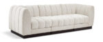 Quinn 101" Chenille Fabric Upholstered 3pc. Modular Sofa - Image 4