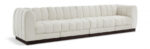 Quinn 133" Chenille Fabric Upholstered 4pc. Modular Sofa - Image 4