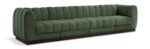 Quinn 133" Chenille Fabric Upholstered 4pc. Modular Sofa - Image 3